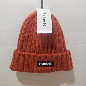 Hurley Squaw Cuffed Beanie Hat Rust/Orange One Size‎ New with Tags